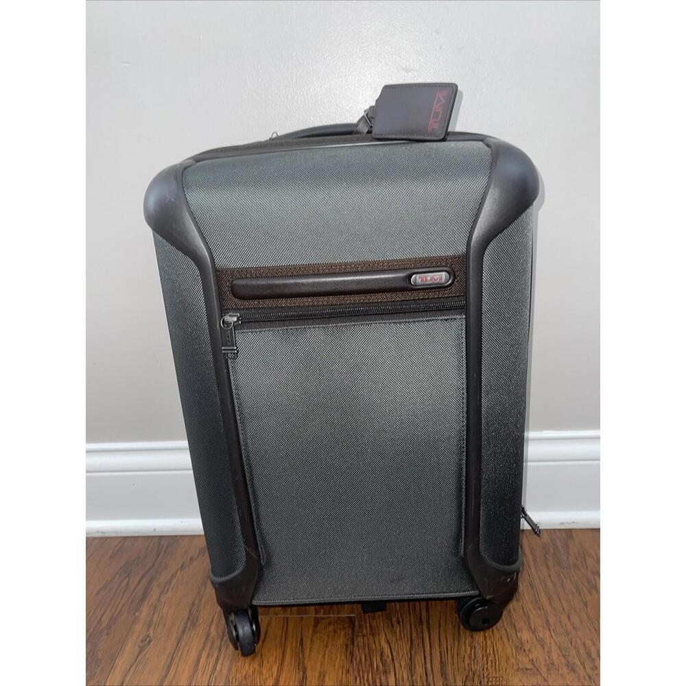 Tumi Gray and Black Spinner Carry-On